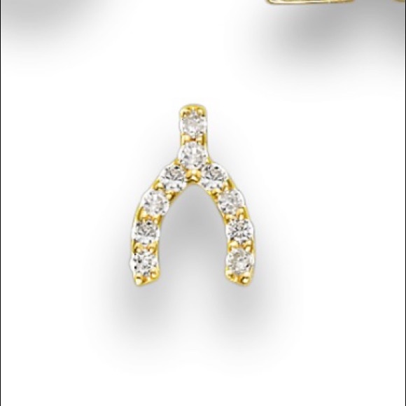 Meira T Jewelry - Meira T Gold Single Stud Wishbone Earring